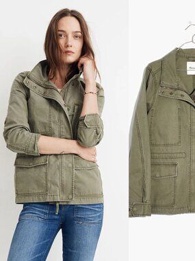 Madewell Desert Olive Green Military Surplus Passage Jacket